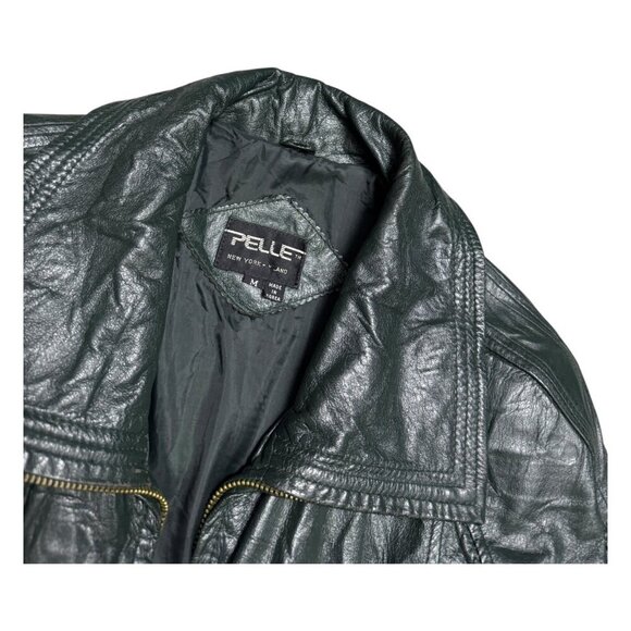 VINTAGE PELLE LEATHER Retro Business Casual Streetwear Coat Jacket Womens Medium - Picture 3 of 6